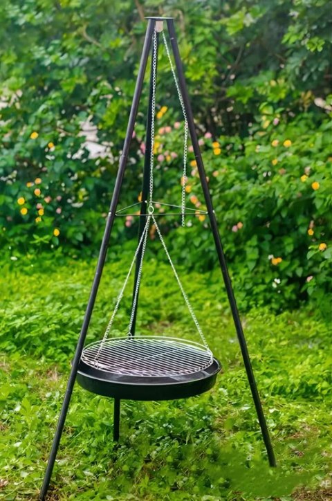 Grill ogrodowy Palenisko ogrodowe grill z rusztem trójnóg Grill ogrodowy Palenisko ogrodowe grill z rusztem trójnóg