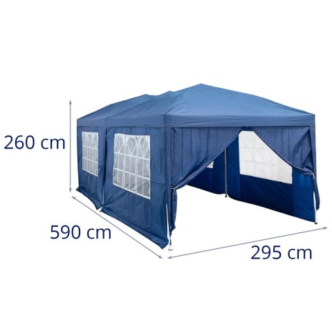 Namiot pawilon ogrodowy ze ścianami wodoodporny 3 x 6 m Namiot pawilon ogrodowy ze ścianami wodoodporny 3 x 6 m