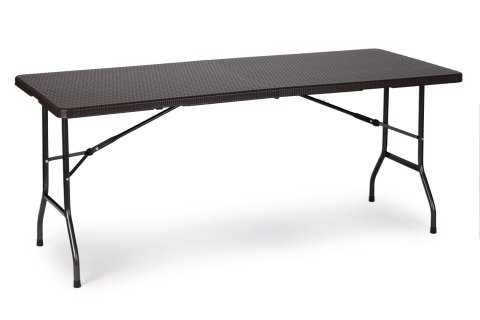 Stół cateringowy 180cm + 2 ławki zestaw bankietowy Rattan Stół cateringowy 180cm + 2 ławki zestaw bankietowy Rattan
