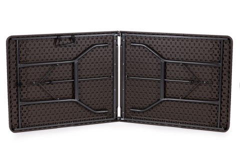 Stół cateringowy 180cm + 2 ławki zestaw bankietowy Rattan Stół cateringowy 180cm + 2 ławki zestaw bankietowy Rattan
