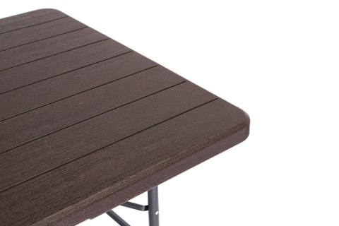 Zestaw cateringowy stół bankietowy 180cm + 2 ławki brąz ModernHome Zestaw cateringowy stół bankietowy 180cm + 2 ławki brąz ModernHome