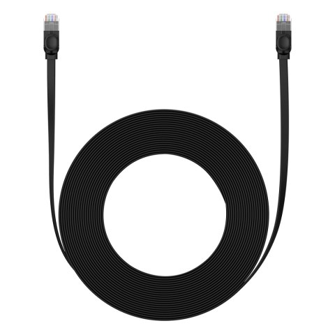 Kabel przewód sieciowy Ethernet Cat 6 RJ-45 1000Mb/s płaski 12m czarny Kabel przewód sieciowy Ethernet Cat 6 RJ-45 1000Mb/s płaski 12m czarny