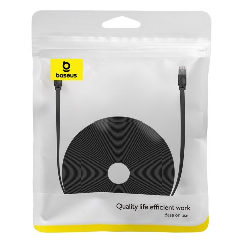 Kabel przewód sieciowy Ethernet Cat 6 RJ-45 1000Mb/s płaski 30m czarny Kabel przewód sieciowy Ethernet Cat 6 RJ-45 1000Mb/s płaski 30m czarny