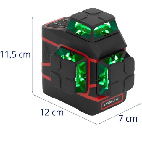 Laser krzyżowy samopoziomujący 360 stopni z pilotem 30 m Laser krzyżowy samopoziomujący 360 stopni z pilotem 30 m