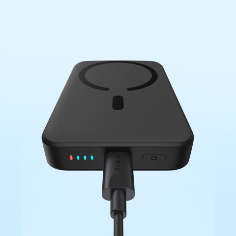 Mini powerbank 10000mAh z ładowaniem indukcyjnym MagSafe 15W PD QC 20W czarny Mini powerbank 10000mAh z ładowaniem indukcyjnym MagSafe 15W PD QC 20W czarny