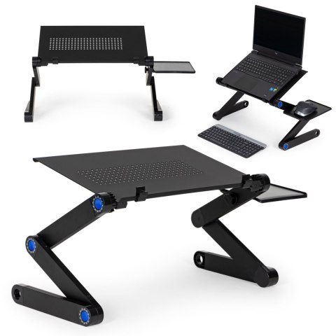 Podstawka stolik stojak pod laptop aluminiowy składany z regulacją 2 blaty Podstawka stolik stojak pod laptop aluminiowy składany z regulacją 2 blaty