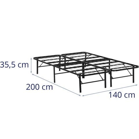 Stelaż do łóżka składany z miejscem do przechowywania STAL do 400 kg 140 x 200 Stelaż do łóżka składany z miejscem do przechowywania STAL do 400 kg 140 x 200
