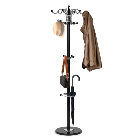 Wieszak na ubrania stojący 16 haczyków metal 172 cm ModernHome Wieszak na ubrania stojący 16 haczyków metal 172 cm ModernHome