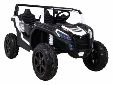 Buggy ATV Strong Racing dla 2 dzieci Biały + Silnik bezszczotkowy + Pompowane koła + Audio LED Buggy ATV Strong Racing dla 2 dzieci Biały + Silnik bezszczotkowy + Pompowane koła + Audio LED