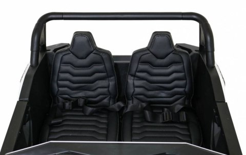Buggy ATV Strong Racing dla 2 dzieci Biały + Silnik bezszczotkowy + Pompowane koła + Audio LED Buggy ATV Strong Racing dla 2 dzieci Biały + Silnik bezszczotkowy + Pompowane koła + Audio LED