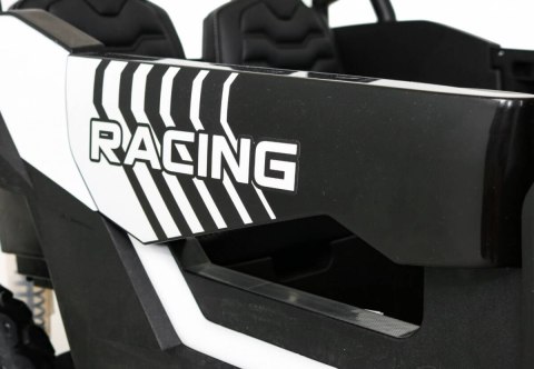 Buggy ATV Strong Racing dla 2 dzieci Biały + Silnik bezszczotkowy + Pompowane koła + Audio LED Buggy ATV Strong Racing dla 2 dzieci Biały + Silnik bezszczotkowy + Pompowane koła + Audio LED