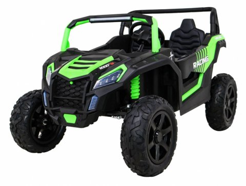 Buggy ATV Strong Racing dla 2 dzieci Zielony + Silnik bezszczotkowy + Pompowane koła + Audio LED Buggy ATV Strong Racing dla 2 dzieci Zielony + Silnik bezszczotkowy + Pompowane koła + Audio LED