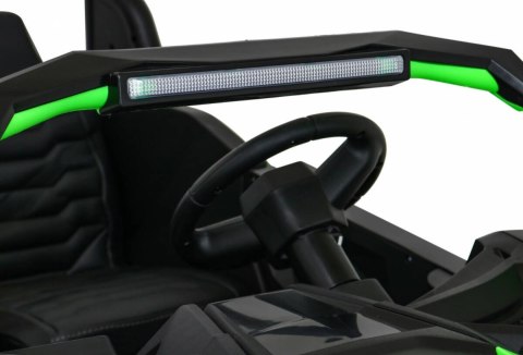 Buggy ATV Strong Racing dla 2 dzieci Zielony + Silnik bezszczotkowy + Pompowane koła + Audio LED Buggy ATV Strong Racing dla 2 dzieci Zielony + Silnik bezszczotkowy + Pompowane koła + Audio LED