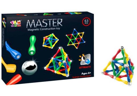 KLOCKI MAGNETYCZNE 63 ELEMENTY KLOCKI MAGNETYCZNE 63 ELEMENTY