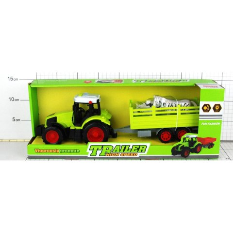 TRAKTOR(DŹWIĘKI) Z PRZYCZEPĄ W PUDEŁKU TRAKTOR(DŹWIĘKI) Z PRZYCZEPĄ W PUDEŁKU