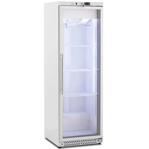 Lodówka chłodziarka gastronomiczna przeszklona 4 półki 380 l 215 W Lodówka chłodziarka gastronomiczna przeszklona 4 półki 380 l 215 W