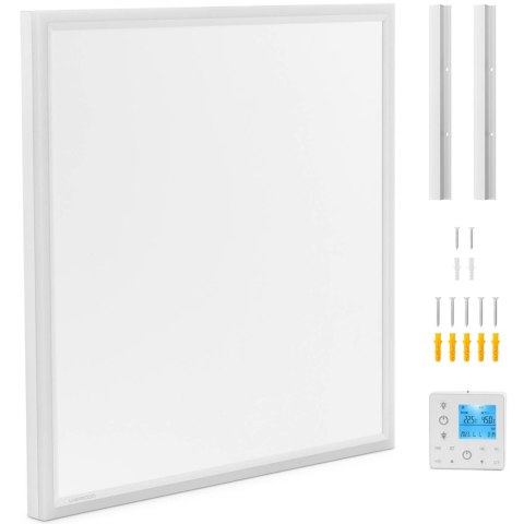 2w1 Panel grzewczy sufitowy na podczerwień + lampa oświetlenie LED 63x66cm 370W 2w1 Panel grzewczy sufitowy na podczerwień + lampa oświetlenie LED 63x66cm 370W