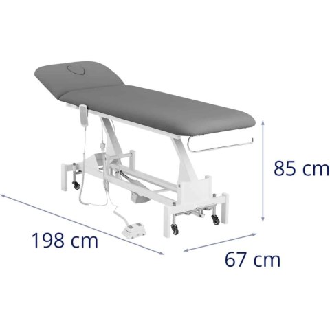 Łóżko stół kosmetyczny do masażu elektryczny 1 silnik 200 kg LILLE - szary Łóżko stół kosmetyczny do masażu elektryczny 1 silnik 200 kg LILLE - szary