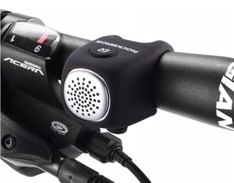 Dzwonek rowerowy elektroniczny w obudowie silikonowej - czarny Dzwonek rowerowy elektroniczny w obudowie silikonowej - czarny