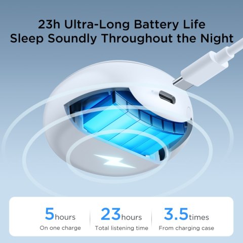 Słuchawki bezprzewodowe TWS Cozydots Series z aktywną redukcją szumów Bluetooth 5.3 białe Słuchawki bezprzewodowe TWS Cozydots Series z aktywną redukcją szumów Bluetooth 5.3 białe
