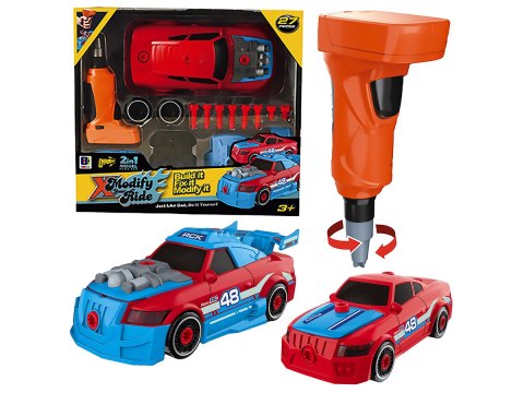 Sportowy Samochód do rozkręcania i skręcania 2w1 TUNING + Wkrętarka Sportowy Samochód do rozkręcania i skręcania 2w1 TUNING + Wkrętarka