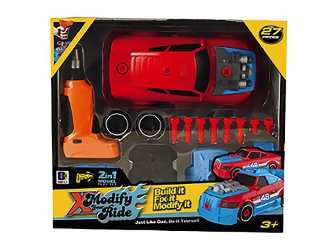 Sportowy Samochód do rozkręcania i skręcania 2w1 TUNING + Wkrętarka Sportowy Samochód do rozkręcania i skręcania 2w1 TUNING + Wkrętarka