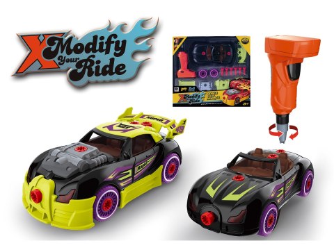 Sportowy Samochód do rozkręcania i skręcania 2w1 TUNING + Wkrętarka Sportowy Samochód do rozkręcania i skręcania 2w1 TUNING + Wkrętarka