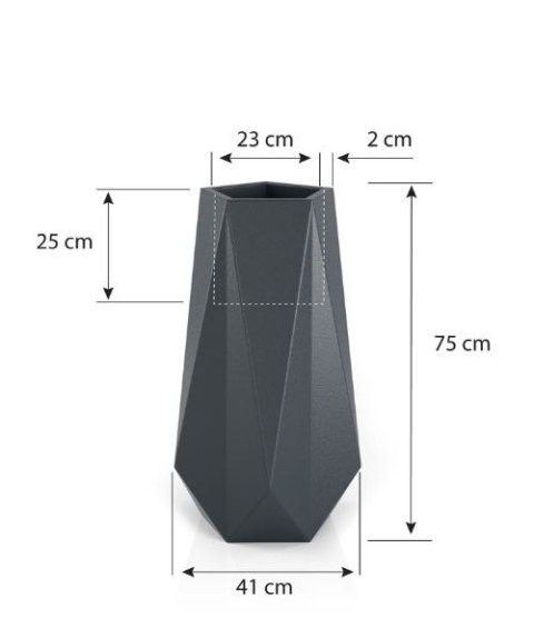 Designerska donica MONUMO SIENA Antracyt Designerska donica MONUMO SIENA Antracyt