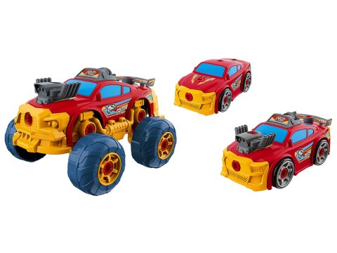 Sportowy, Terenowy Samochód do rozkręcania i skręcania 3w1 TUNING + Wkrętarka Monster Truck Sportowy, Terenowy Samochód do rozkręcania i skręcania 3w1 TUNING + Wkrętarka Monster Truck