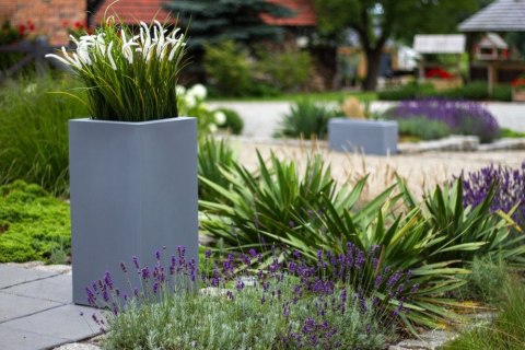 Designerska donica MONUMO TOWER POT Antracyt Designerska donica MONUMO TOWER POT Antracyt
