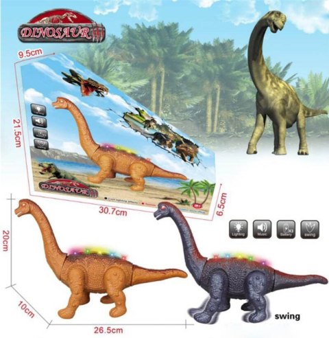 DINOZAUR NA BATERIE ŚWIATŁO I DŹWIĘK 1szt DINOZAUR NA BATERIE ŚWIATŁO I DŹWIĘK 1szt