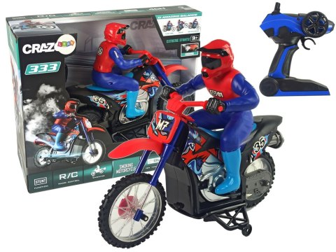 Motor Crossowy Zdalnie Sterowany 1:10 2.4G Niebieski 20 km/h Dym Dźwięk Motor Crossowy Zdalnie Sterowany 1:10 2.4G Niebieski 20 km/h Dym Dźwięk