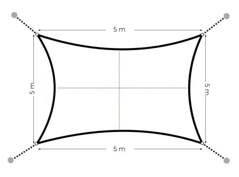 Kwadratowy żagiel przeciwsłoneczny 5x5m daszek wodoodpornyModernHome - szary Kwadratowy żagiel przeciwsłoneczny 5x5m daszek wodoodpornyModernHome - szary