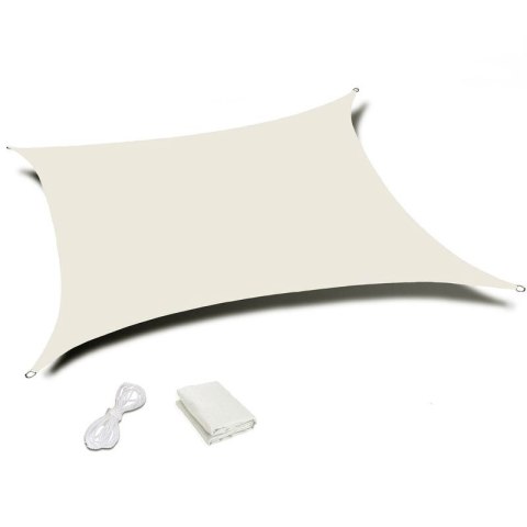 Prostokątny żagiel przeciwsłoneczny 2x3m daszek wodoodpornyModernHome - beżowy Prostokątny żagiel przeciwsłoneczny 2x3m daszek wodoodpornyModernHome - beżowy