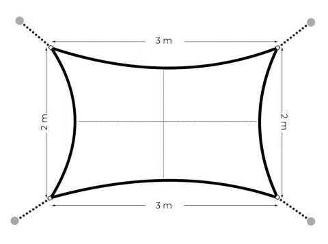Prostokątny żagiel przeciwsłoneczny 2x3m daszek wodoodpornyModernHome - beżowy Prostokątny żagiel przeciwsłoneczny 2x3m daszek wodoodpornyModernHome - beżowy