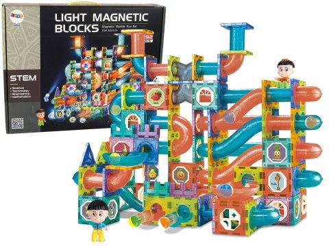 Świecąca Zjeżdżalnia Dla Kulek Klocki Magnetyczne 292 Elementy Świecąca Zjeżdżalnia Dla Kulek Klocki Magnetyczne 292 Elementy