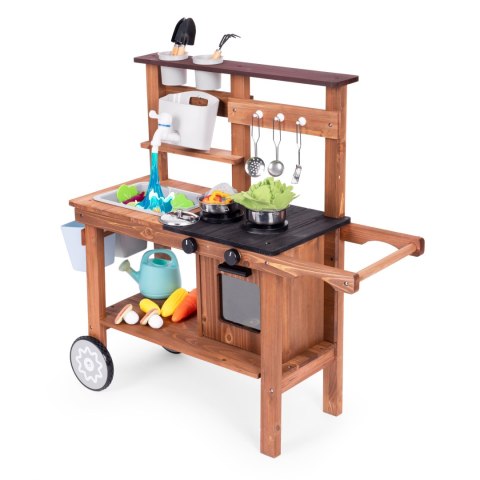 Kuchnia błotna outdoor dla dzieci z akcesroiami drewno jodłowe ECOTOYS Kuchnia błotna outdoor dla dzieci z akcesroiami drewno jodłowe ECOTOYS