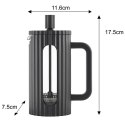 ZAPARZACZ TŁOKOWY DO KAWY/HERBATY Z 350ml KLAUSBERG KB-7741 CZARNY