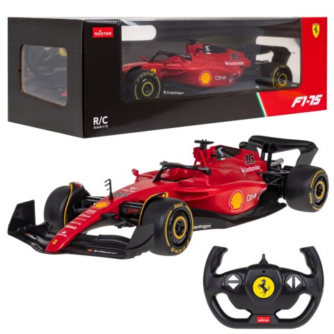 Ferrari F1 75 czerwony RASTAR model 1:12 Zdalnie sterowany bolid + Pilot 2,4 GHz + Naklejki Ferrari F1 75 czerwony RASTAR model 1:12 Zdalnie sterowany bolid + Pilot 2,4 GHz + Naklejki
