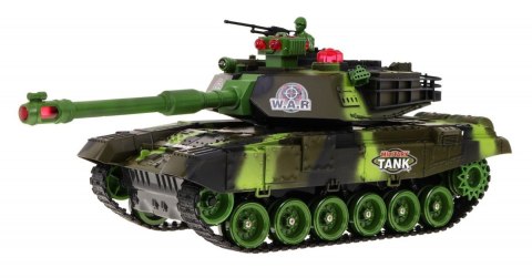Zdalnie sterowany Czołg dla dzieci 3+ Zielony 1:18 + Pilot + Dźwięki + LED + Ruchome elementy Zdalnie sterowany Czołg dla dzieci 3+ Zielony 1:18 + Pilot + Dźwięki + LED + Ruchome elementy