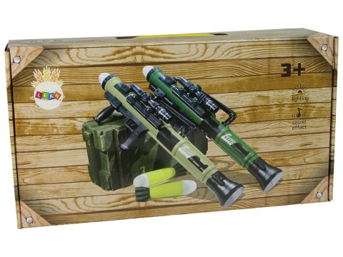 Granatnik RPG Pociski Wyrzutnia Rakiet Światło Dźwięk Brązowa Granatnik RPG Pociski Wyrzutnia Rakiet Światło Dźwięk Brązowa
