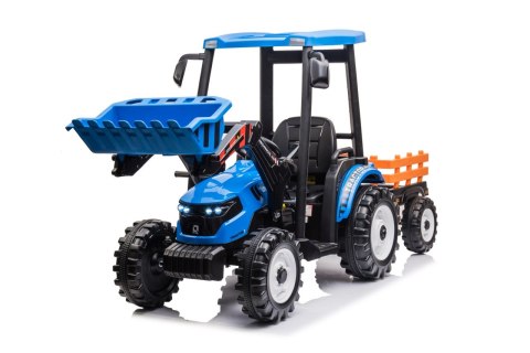 Pojazd MEGA Traktor D68 Z Przyczepką Niebieski Pojazd MEGA Traktor D68 Z Przyczepką Niebieski