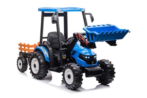 Pojazd MEGA Traktor D68 Z Przyczepką Niebieski Pojazd MEGA Traktor D68 Z Przyczepką Niebieski