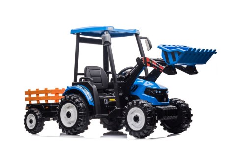 Pojazd MEGA Traktor D68 Z Przyczepką Niebieski Pojazd MEGA Traktor D68 Z Przyczepką Niebieski
