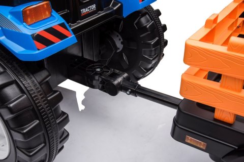 Pojazd MEGA Traktor D68 Z Przyczepką Niebieski Pojazd MEGA Traktor D68 Z Przyczepką Niebieski