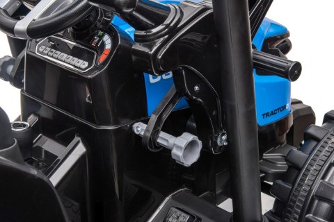 Pojazd MEGA Traktor D68 Z Przyczepką Niebieski Pojazd MEGA Traktor D68 Z Przyczepką Niebieski