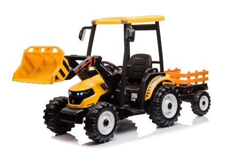 Pojazd MEGA Traktor D68 Z Przyczepką Żółty Pojazd MEGA Traktor D68 Z Przyczepką Żółty