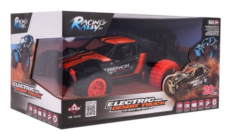 Zdalnie sterowany Crawler Desert Truck dla dzieci 6+ Model 1:24 + Metalowa Karoseria + Napęd 4x4 + Gumowe Opony + Pilot 2,4 GHz Zdalnie sterowany Crawler Desert Truck dla dzieci 6+ Model 1:24 + Metalowa Karoseria + Napęd 4x4 + Gumowe Opony + Pilot 2,4 GHz
