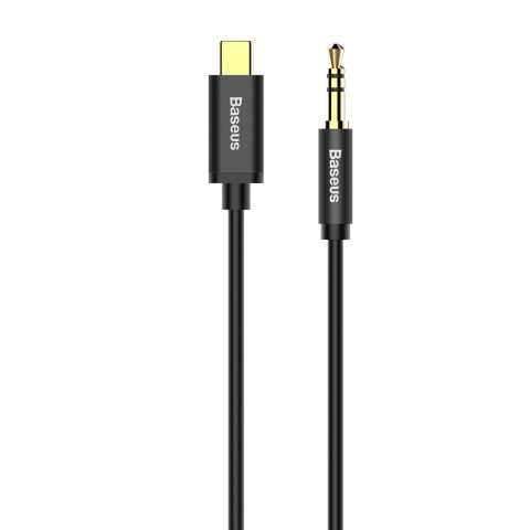 Kabel audio stereo przejścióka AUX 3.5mm Mini Jack - USB-C 120cm - czarny Kabel audio stereo przejścióka AUX 3.5mm Mini Jack - USB-C 120cm - czarny