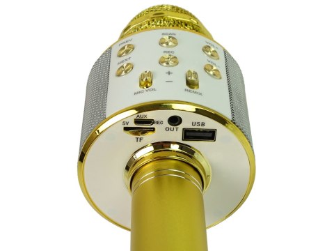 Mikrofon Bezprzewodowy USB Głośnik Nagrywanie Karaoke Model WS-858 Złoty Mikrofon Bezprzewodowy USB Głośnik Nagrywanie Karaoke Model WS-858 Złoty